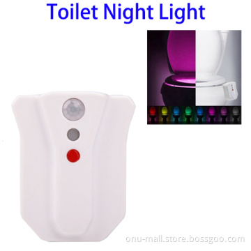IP65 Waterproof 8-color PIR Motion Dection Sensor LED Home Toilet Bathroom Night light